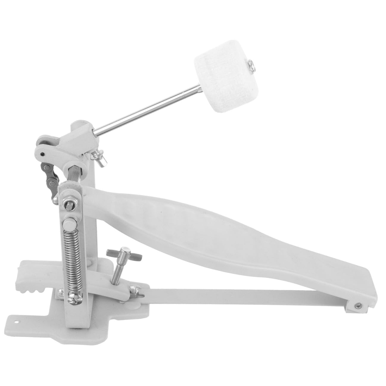 Pedale Singolo per Praticare Pedali Professionali in Metallo Argento per Grancassa Accessorio per Batteria Jazz ed Elettronica