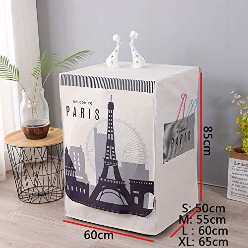 Funda para lavadora de algodón y lino, impermeable, resistente al agua, secadora de ropa, fundas de protección, lavandería, rooler Dust, telas 811 (color: 1, especificación: 60 x 50 x 85 cm)