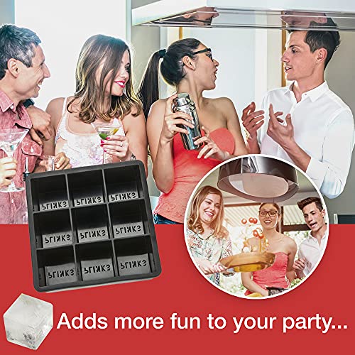 Drinksplinks B Ice Tray And Mega Cube Mold - B Ice Maker Mold - Silicone Bourbon Ice Cube Tray With Letter B Shaped Ice Cubes - Large Initial B For Cocktail Glasses - Monogram B Reusable Tray For Free #TOP4