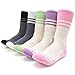 MIRMARU Womenâ€™s 5 Pairs Hiking Socks- Moisture Wicking Outdoor Athletic Sports Cushion Crew Socks (M231-MEDIUM)
