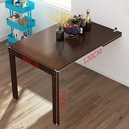 Mesa de Madera montada en la Pared, Mesa Plegable de Hoja abatible montada en la Pared, Comedor Interior al Aire Libre, Diseño Plegable, Muebles de jardín, multifunción