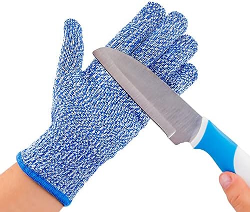 TruChef KIDS Cut Resistant Gloves (Ages 4-8) - Maximum Kids Cooking Protection. Safe hands from REAL Kitchen Knives and Tools. Perfect for Oyster Shucking and Whittling.