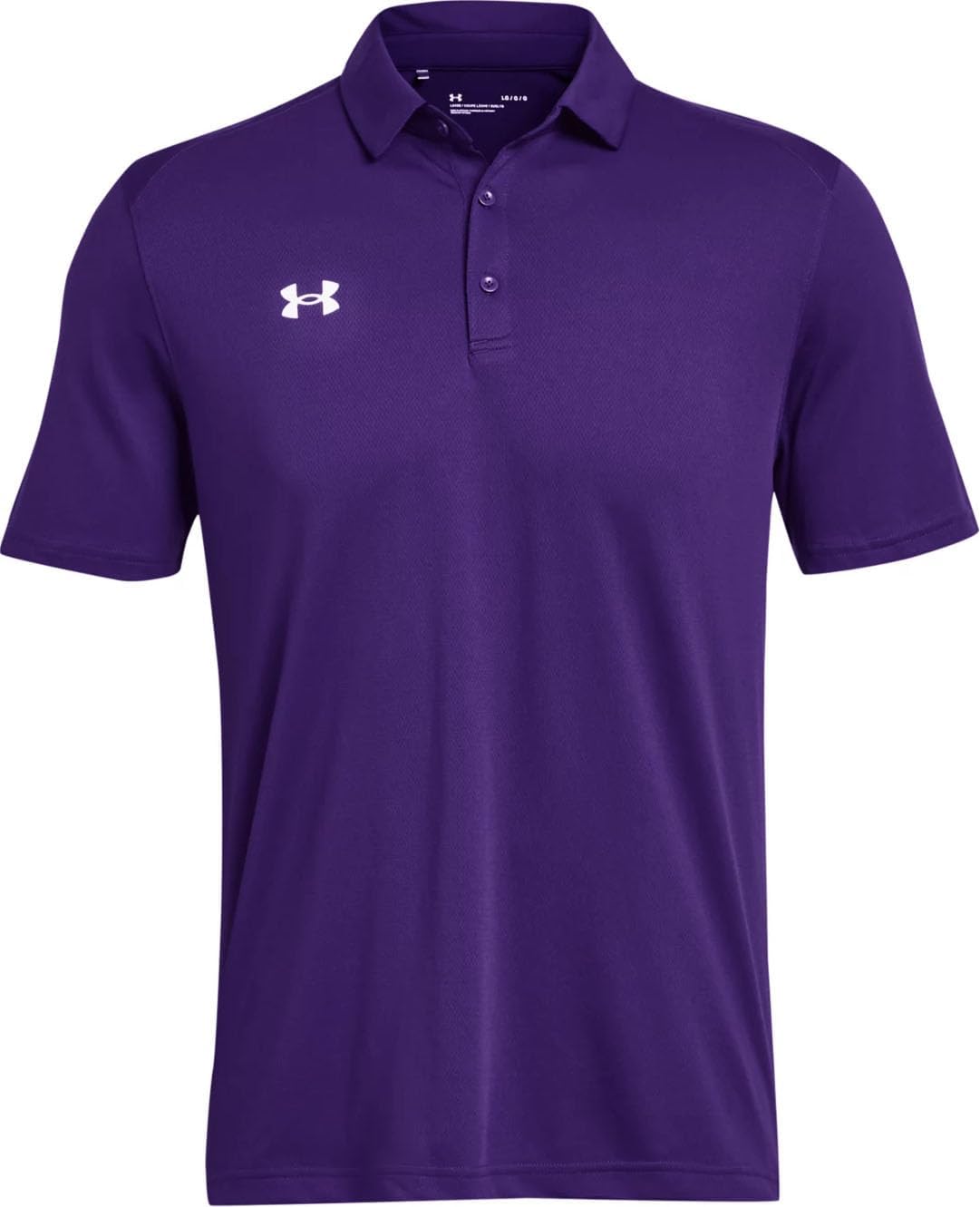 Under Armour Tech Team Mens Short Sleeve Polo Shirt 2XLT Purple-White