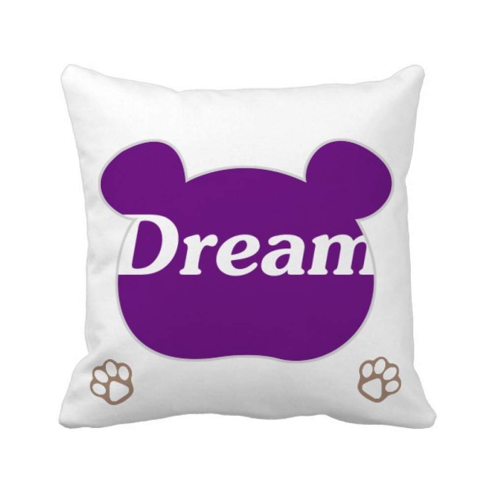 Housse de coussin Dream Word déco salon taie d'oreiller citation inspirante anglaise