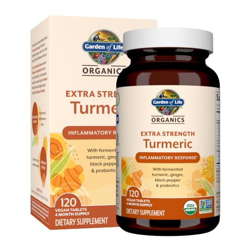 Garden of Life Organics Extra Strength Turmeric Supplement, 120 Tablets - image 1