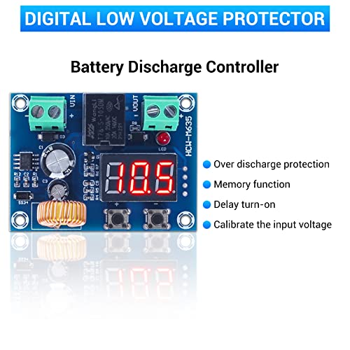 is Digital Low Voltage Protector Dconnect Switch Cut Off 12V Over-Dcharge Protection Module for 12-36V Lead Acid Lithium Battery Low Voltage Cutoff for Solar Panel Lighting System Camper