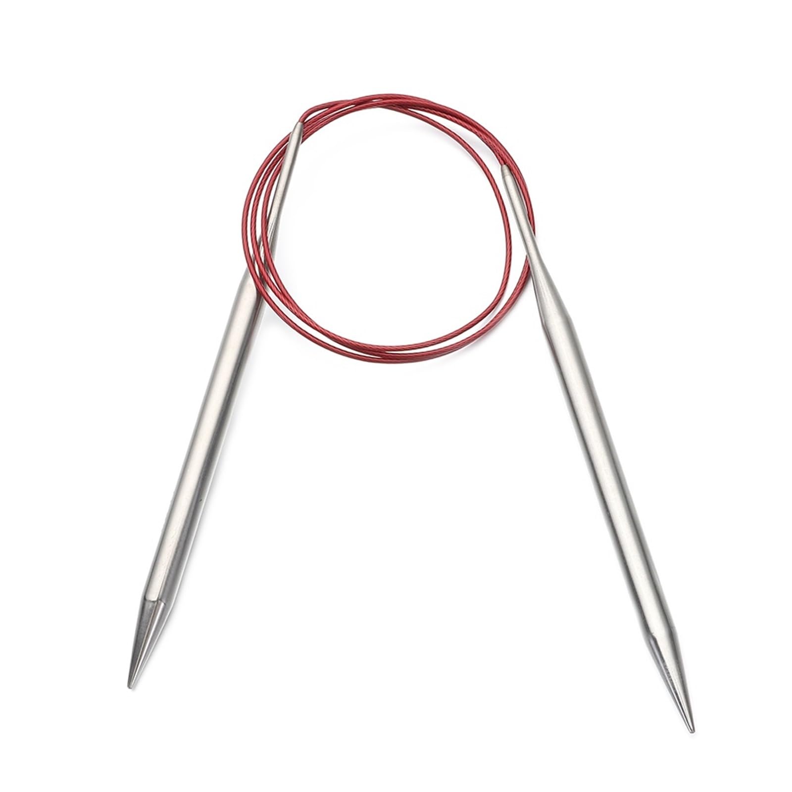 Knitting Needles 80/100cm Stainless Steel Circular Needle Round Weaving Knitting Needles Handmade Crochet Hook DIY Crafts Household Sewing Pins(100cm-8mm)