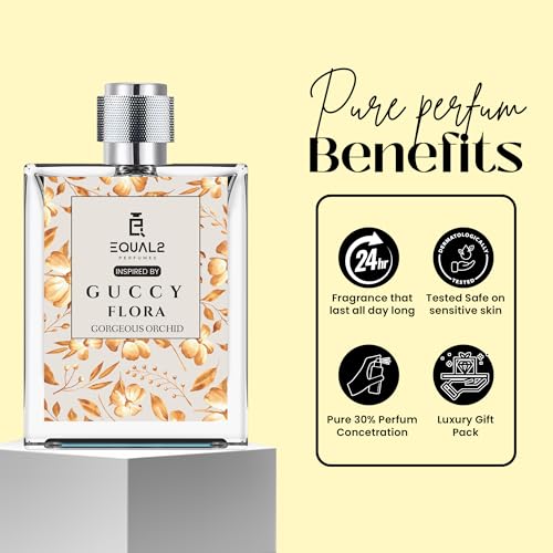 Image of Equal2 PERFUMERS Fresh & Luxury Perfume Gift Set for Couples, Gardenia Fragrance (GORGEOUS ORCHID)