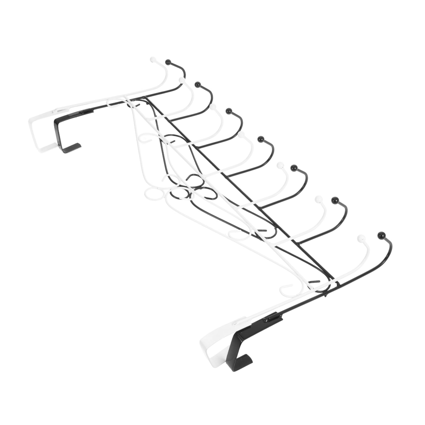 Ciieeo 2Pcs Over The Door Hanger Punch Hooks for Clothes Coats Bags Towels Easy Installation Compatible with Modern Home Decor