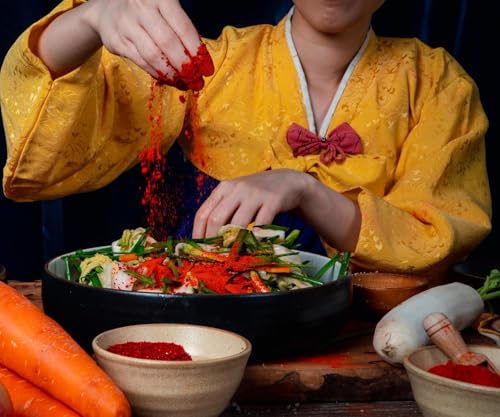 EasyCookAsia Gochugaru | Koreanische Gochugaru Chiliflocken in Plastik | 100g | Gochugaru Chili Flakes | grob gemahlen (1er)