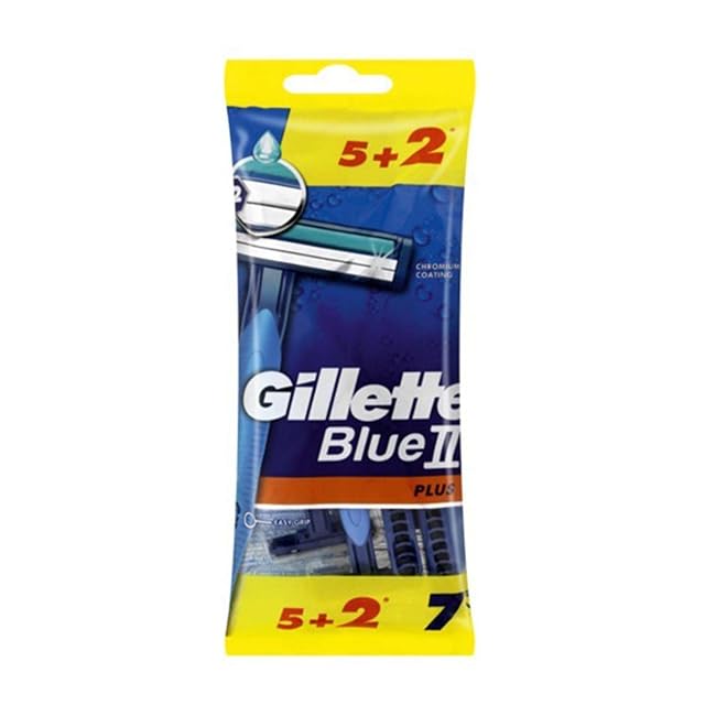Gillette BlueII Plus Disposable Razor for Men 5 2 2-Blade Razor Fixed Blade Head