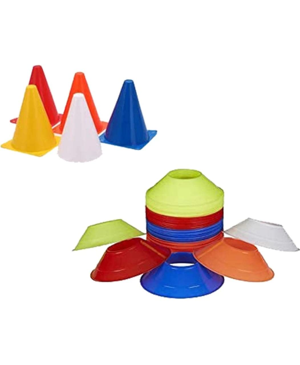 GOLS 6 Inch PVC Cones Pack of 6, 20 Space Markers Agility Combos (Multicolour)-image-41