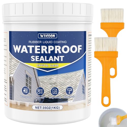 1 KG Transparentes Wasserdichtes Beschichtungsmittel Wasserdichte Isolier-Dichtstoff-Emulsion Wasserdicht Dichtmasse Invisible Waterproof Agent für Badezimmer Fliesen Dach Wände Anti-Leckage