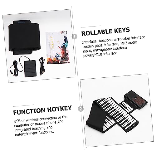JOINPAYA 88 Rouleau De Piano Clavier Pliant Clavier Pour Enfants Clavier Électronique Clavier Pour Les Enfants Piano Électronique Roulé à La Main Plier Le Piano Black Gel De Silice - Les Beatles, Paul McCartney, John Lennon, RIngo Starr, George Harrison JOINPAYA 88 Rouleau De Piano Clavier Pliant Clavier Pour Enfants Clavier Électronique Clavier Pour Les Enfants Piano Électronique Roulé à La Main Plier Le Piano Black Gel De Silice – Image 4