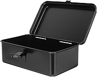 Vista 1 de DOITOOL Caja de herramientas de metal pequeña portátil, organizador de caja de herramientas portátil estilo techo a dos aguas, caja de herramientas
