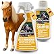 Mähnenspray Pferd & Pferde Teebaumöl Shampoo Pferdepflege-Set 2x0,5l I Pferdeshampoo I Schweifspray für Pferde Mädchen Geschenk I Hundeshampoo gegen Geruch für irritierte Haut I Fellpflege Hund Pferd