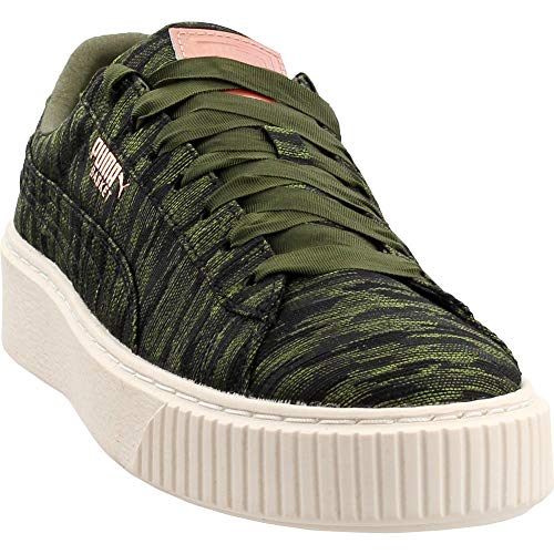 PUMA womens Basket Platform Vr Wn Sneaker, Olive Night-olive Night, 8.5 US