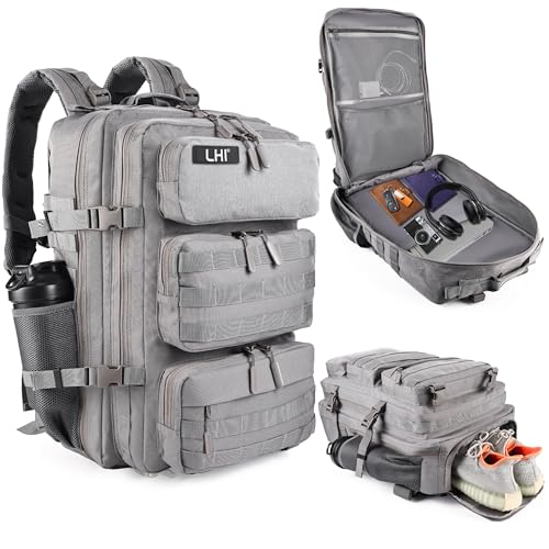 Image of LHI Tactical Military Backpack for Men and Women 25L /35L Army Assault Pack Bag Small Rucksack with Bottle Holder