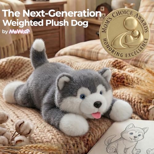 Image of Mewaii Weighted Stuffed Animals Dog Plush, Heatable Coolable, 2-5lbs, 23in