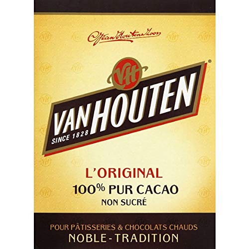 Van Houten - Poudre De Cacao Non Sucrée, Pour Pâtisseries Et Boissons Chocolatées - 250G - Lot De 3 - Livraison Rapide En France - Prix Par Lot