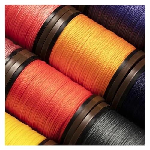 Hilo encerado redondo 0.4 mm de poliéster fuerte con recubrimiento de cera para costura de cuero y pulseras trenzadas DIY (Color: 23 Marrón) miniatura 2