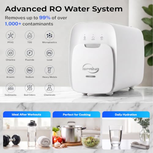 Image of iSpring RO10001F Tankless Reverse Osmosis Water Filter, 8 oz in 6 Seconds