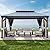 Gardenbee 12x16 ft Wood-Grain Hardtop Gazebo - Outdoor Large Gazebo with Double-Vented Top Rustproof Aluminum Frame, Curtains Included, Suitable for Patio Backyard(Dark Brown Wood Grain)