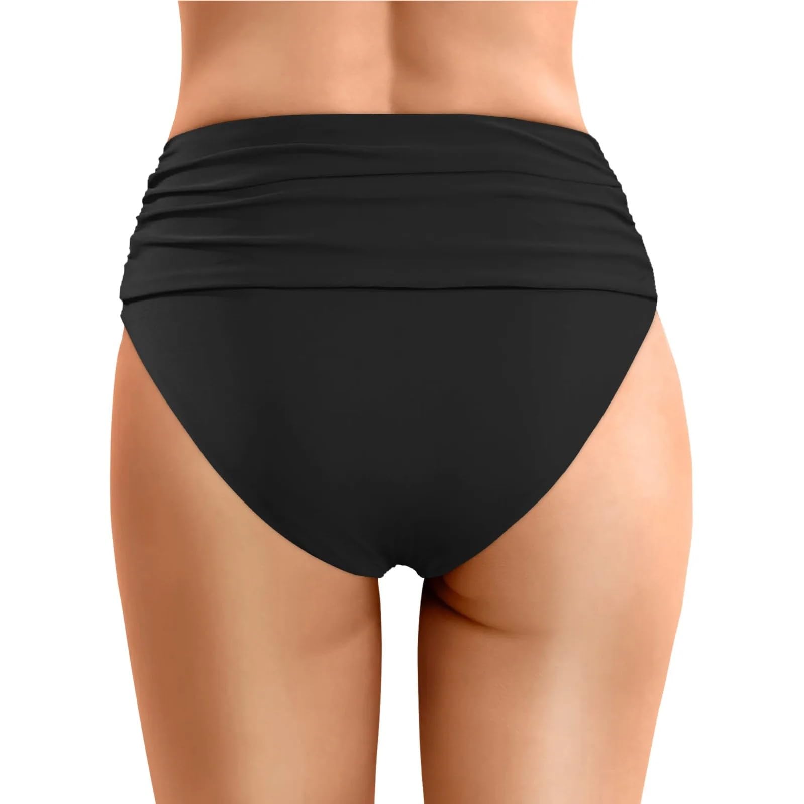 2 Pezzi da Donna Bikini Slip Costume Bagno for L'Estate Tinta Unita a Vita Media Pantaloncini per Spiaggia e Piscina