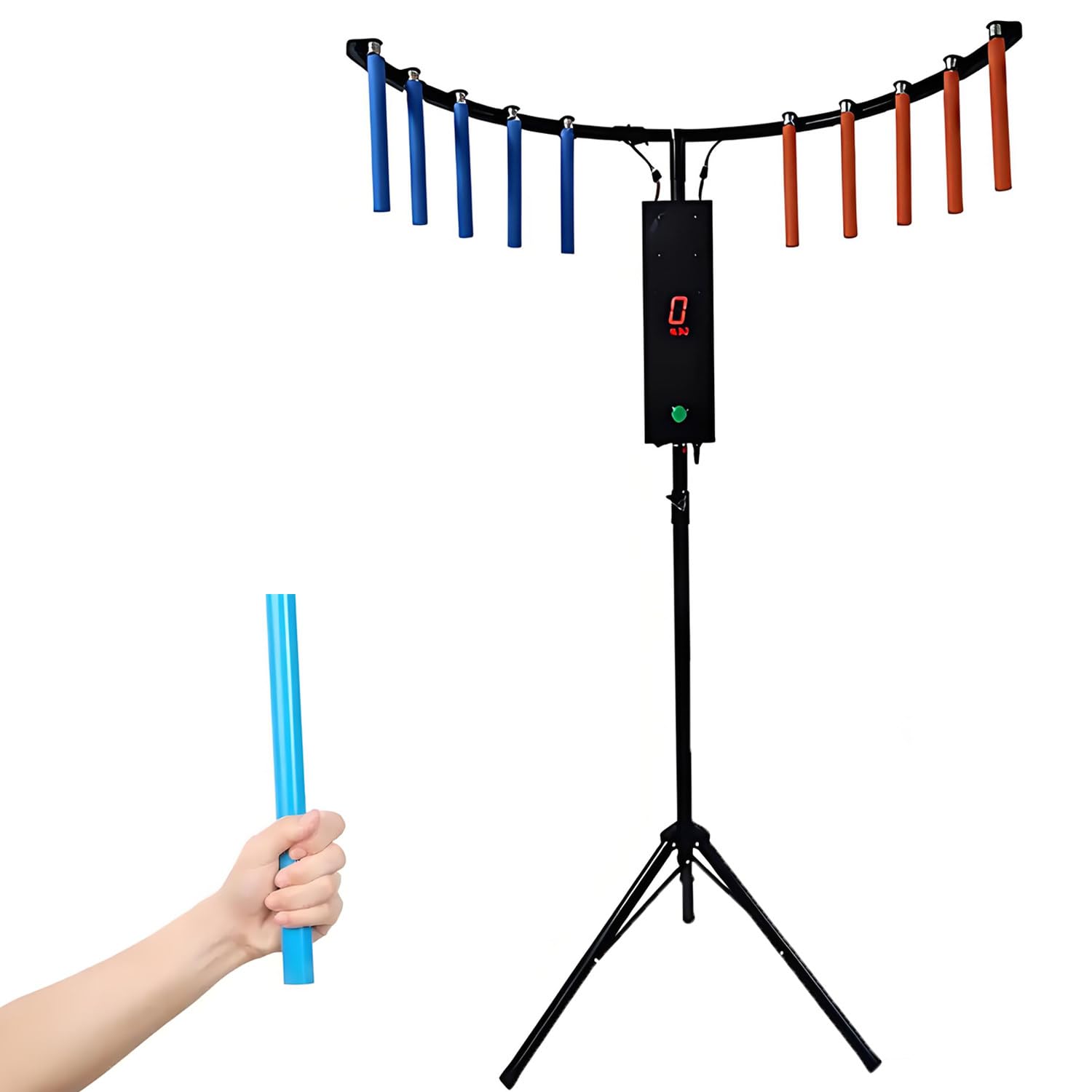 QuinteZhenTially Hand Eye Coordination Training Catching Stick Game Reflex Sticks,Adjustable Speed Hand-Eye Coordination Trainer Arcade Machine,Reflex Stick Challenge Game Black