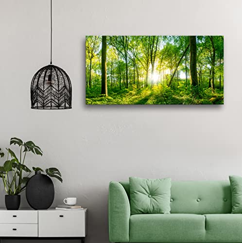 Jufengart Green Forest Canvas Wall Art Decor Tree Filled Print Photograph Large Decorative Painting For Living Room Kitchen Bedroom Office Modern Home Artwork 20 Inches X 40 Inches #TOP5