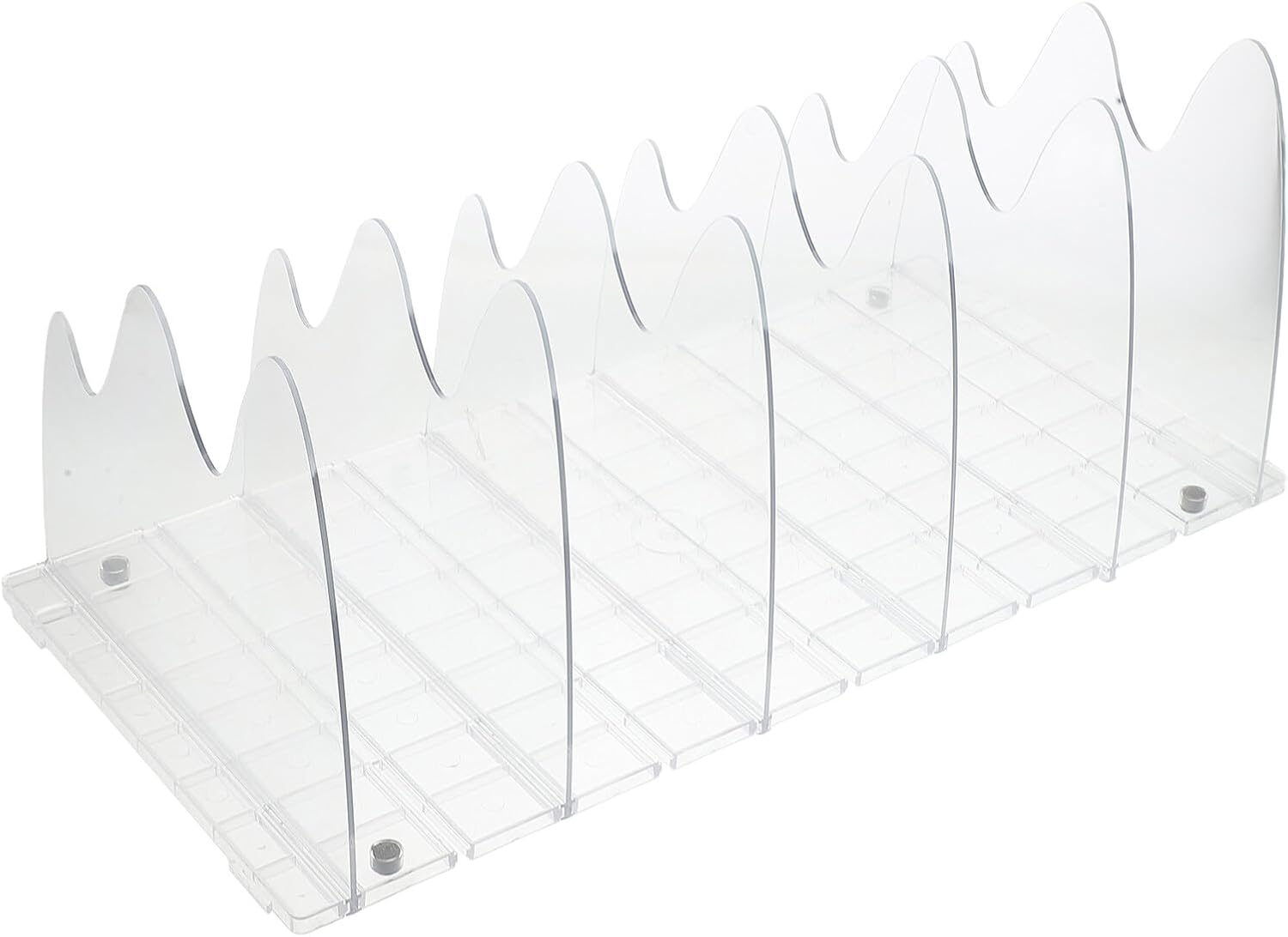 Acrylic Shelf Dividers for Closet Organization, Non-Slip Purse and Sweater Divider Set of 6, Partition Panels for Wood and Wire Shelves, Home Storage and Wardrobe Organizer