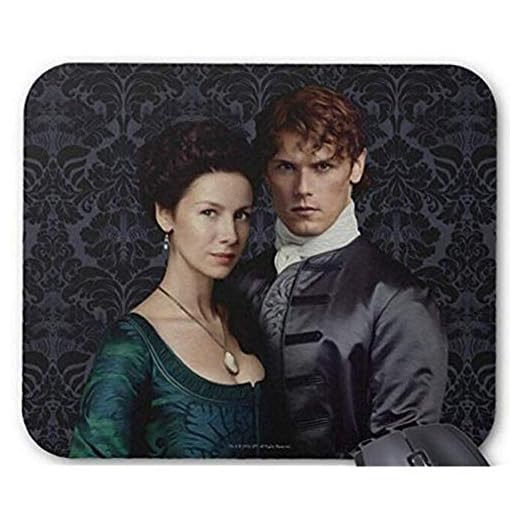yyndw Mousepad Outlander | Claire Y Jamie Damask Portrait Accessories Alfombrilla De Ratón para Computadora Alfombrilla para Mouse para Juegos Accesorios para Computadora 25X30Cm