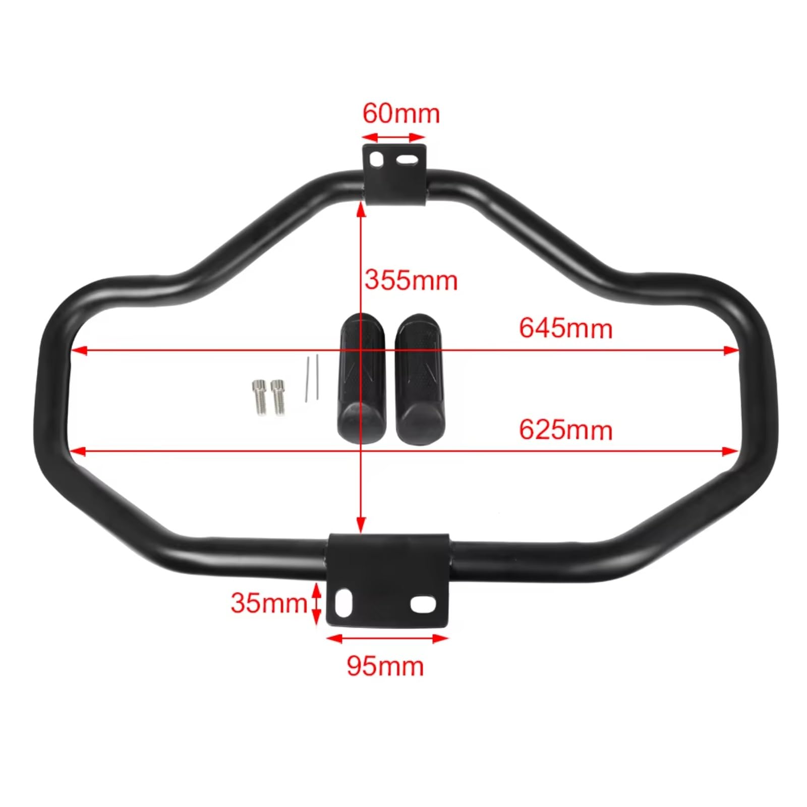 pour Sportster XL883 XL1200 48 72 (2004-2017) Moto Pare-Moteur Moustache Noir/chromé Protection Barre Crash(Chrome)