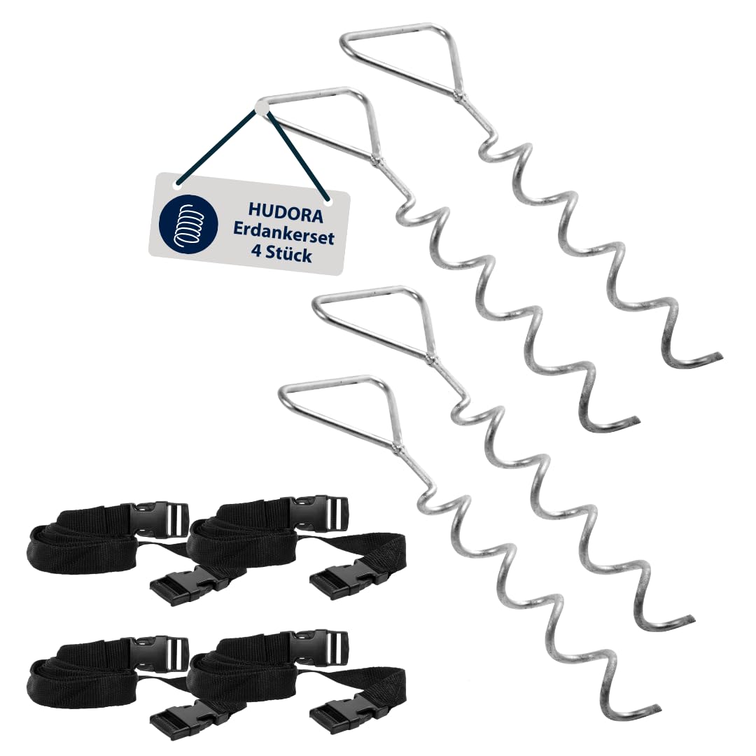 HUDORA Erdanker-Set - Trampolin Zubehör Bodenanker - 65011