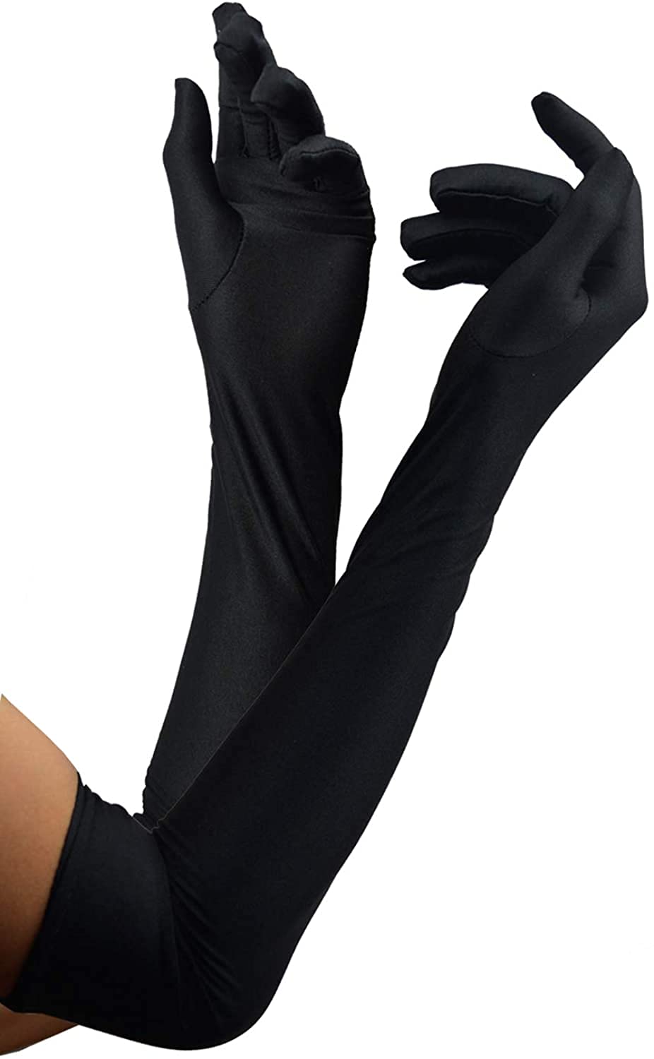 DRESHOW 1920s Accessori Flapper Anni 20s Gatsby Costume Set Orecchini Collana Fascia Guanti Estensibile Set Flapper per Festa Ballo
