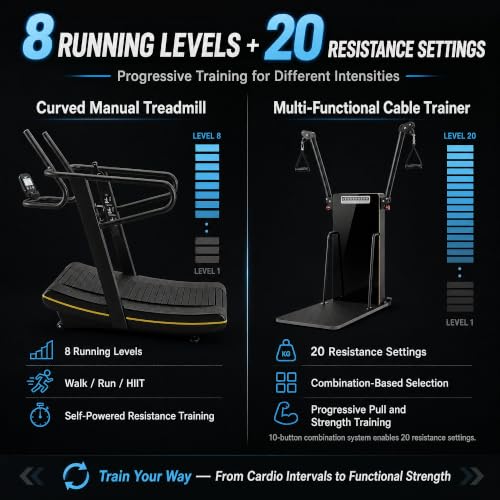 Image of Efficraft Hybrid Race Training Bundle, Curved Treadmill & Cable Trainer