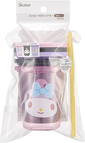 Miniatura 4 de My Melody & Kuromi Tumbler with Lid and Straw 3pcs Set