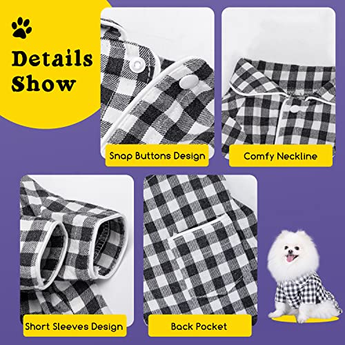 Dog Shirt, Nobleza Plaid Dog Pajamas, Breathable And Skin-Friendly Puppy Clothes, Dog Outfits For Small Medium Large Dogs, Cats #TOP3