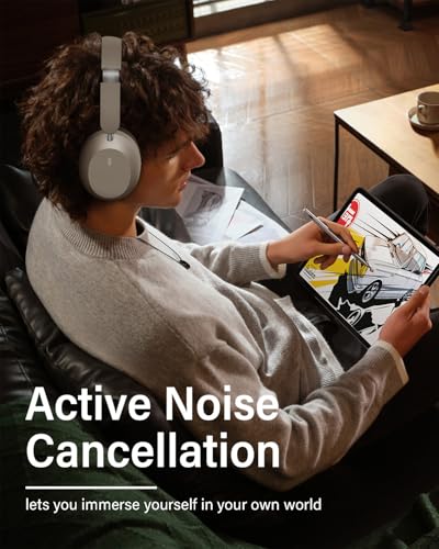 Image of Wentronic Y05 Wireless Bluetooth Headphone, Noise Cancelling, Starlight