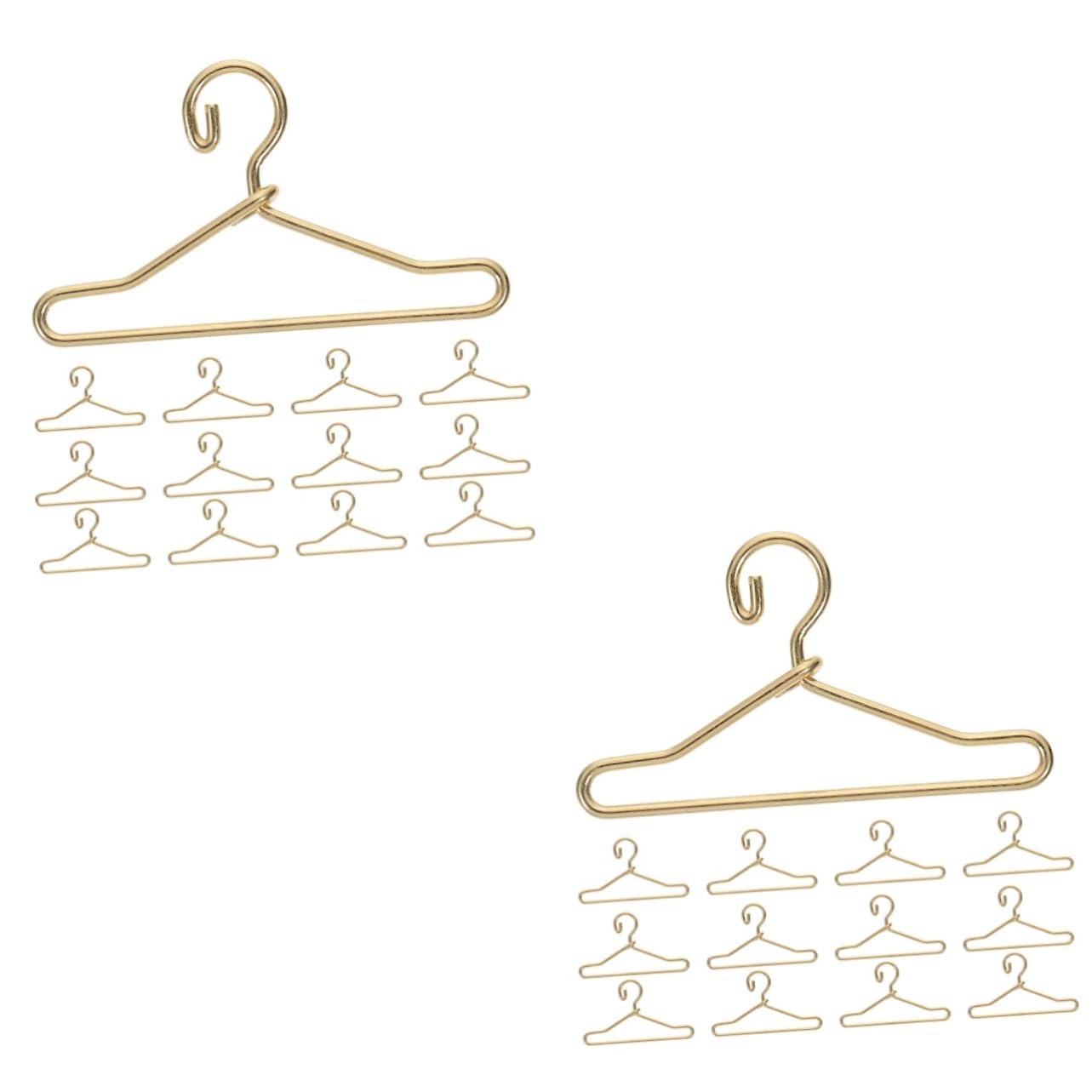 HEMOTON 90 Pcs Simulation Mini Hangers Lifelike Tiny Hangers Organize Doll Outfits for Tiny House Decor