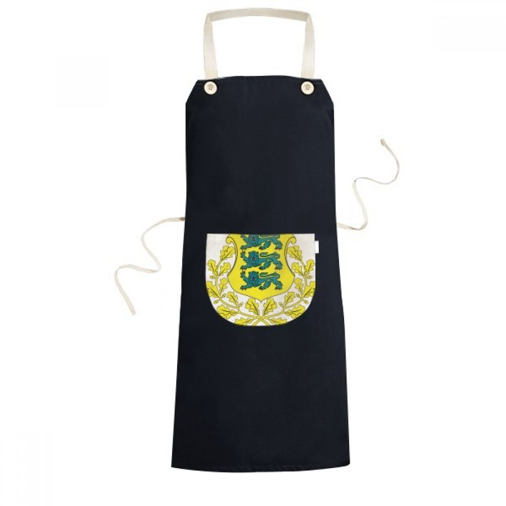 Tablier cuisine terroir motif emblème Mexique bavoir noir 70x67cm