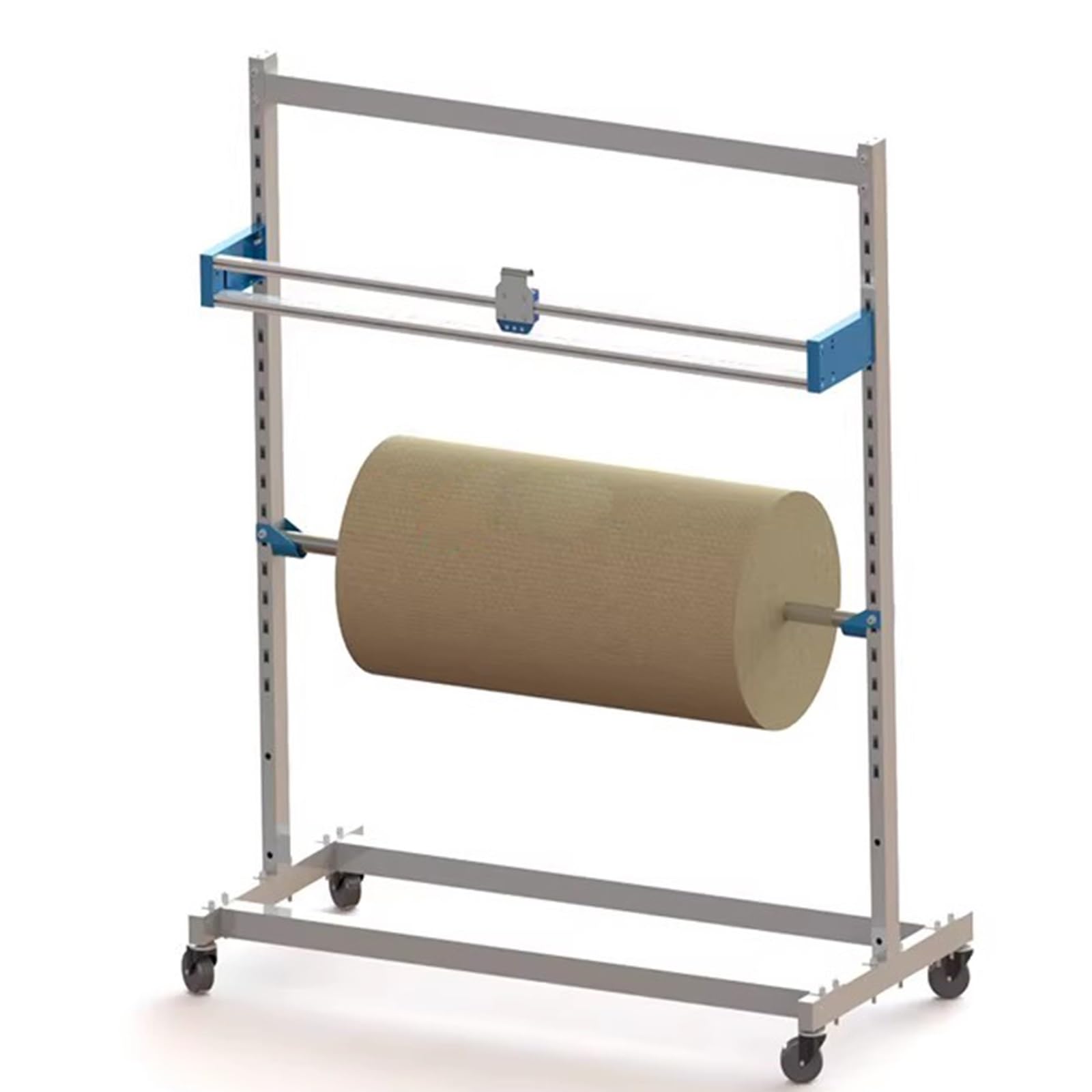 Handabroller für Stretchfolie Rollen Geschenkpapier-Spender mit Abschneider, Standgerät Folienschneidemaschine für Haus/Büro/Fabrik/Lager/Werkstatt/Labor, Platzsparend(116x60x155cm/45.7x 23.