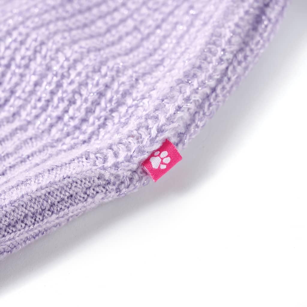 Chaleco de punto para niños de color lila claro 92, material de viscosa acrílico suave, cuello redondo, lavable a máquina, cálido y cómodo para niñas y niños, uso diario