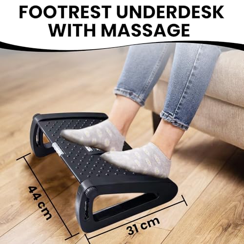 Image of Foot Rest for Home & Office | Adjustable Leg Rest Stool with 6 Modes, Ideal for Under Desk & Living Room Seating