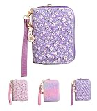 AACKS Flower Wallets with Strap Little Girls Flower Coin Pouch Small Cute Wallet for Teen Girls with Coin Pocket Cherry Fruit Wallet