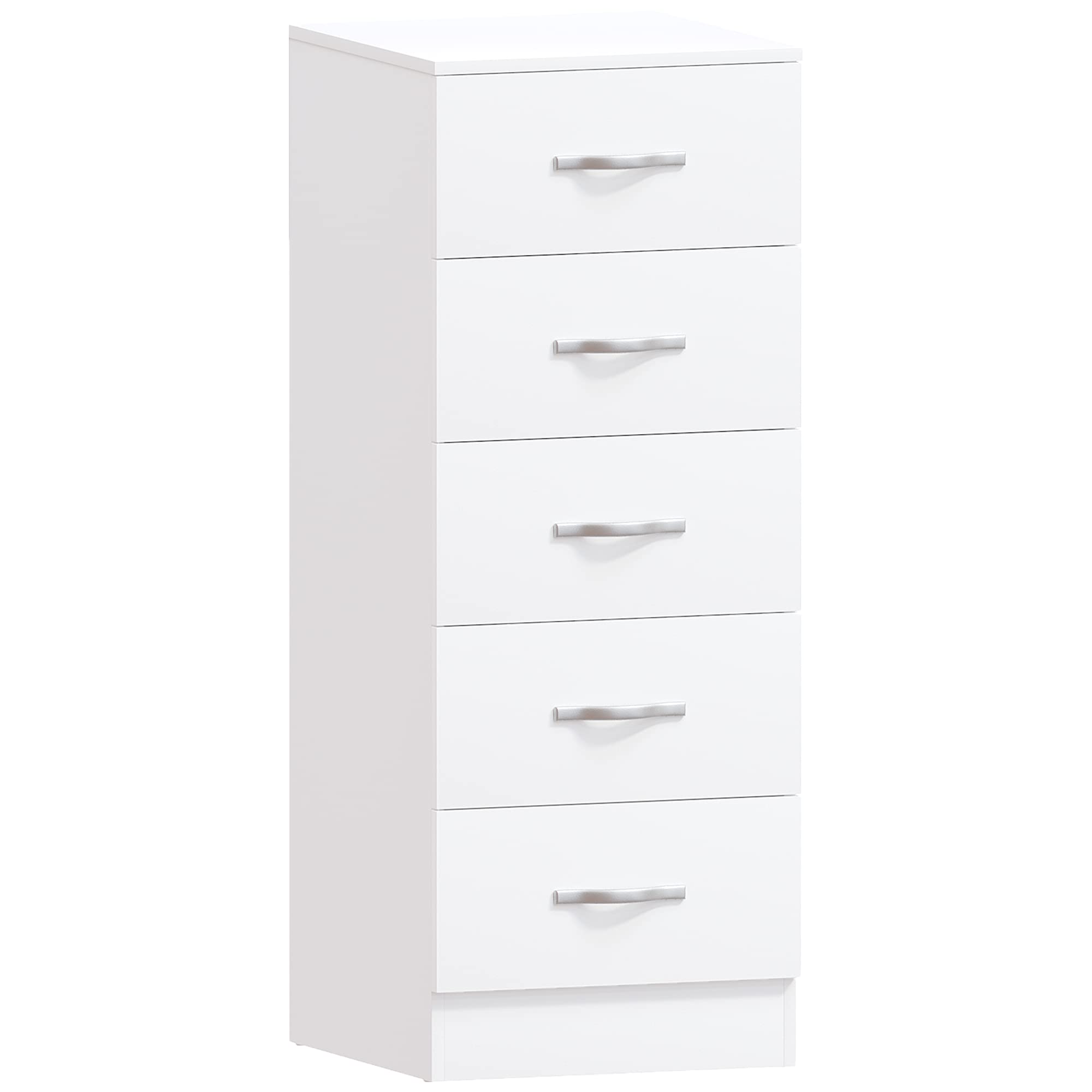 Vida Designs Petto Cassettiera Stretta, Legno ingegnerizzato, Bianco, 36D x 34.5W x 90H centimetres