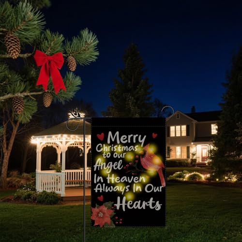 Drapeau de jardin de Noël LED cardinal extérieur 30x45cm