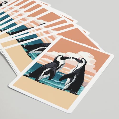 Baraja de Poker Black-Footed Penguins Kissing 52 Cartas miniatura 5