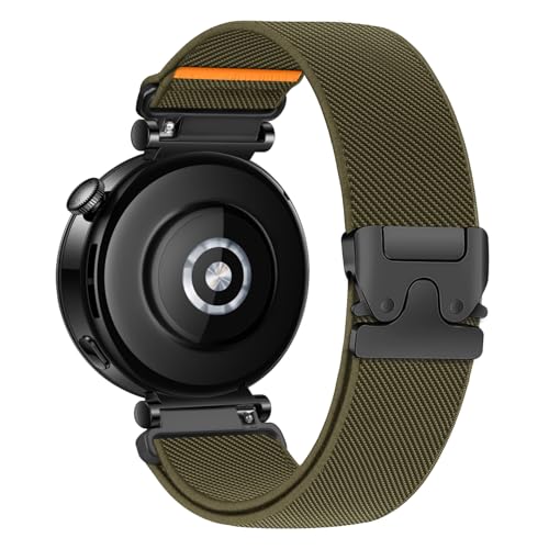 Image of Elastic Nylon Bands for Garmin Venu 3S 2S /Venu 4 41mm /Vivoactive 4S /Vivomove 3S /Forerunner 265S /255S Band Women,18mm Quick Release Magnetic /Parachute Buckle Stretchy Nylon Sport Watch Strap