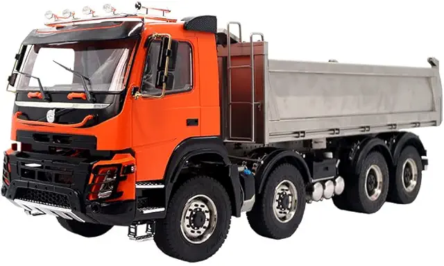 Imagen relacionada con Jdm-161 1/14 8X8 Rc Camión hidráulico Dumper Modelo con Motor Esc Servo Radio Controlador Diferencial Bloqueo